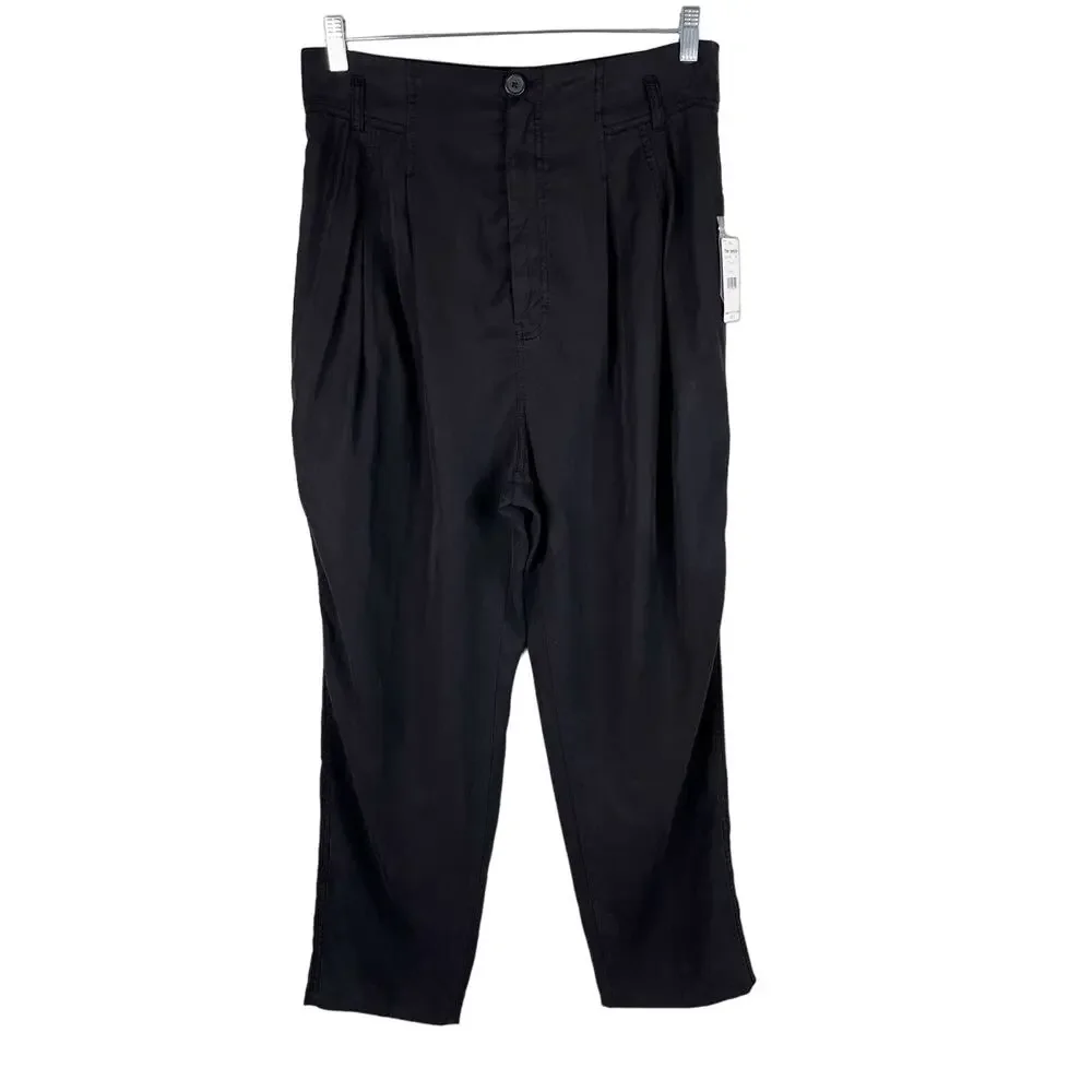 Free People Run Wild High Waist Balloon Pants Black 12 New